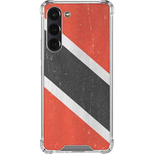Trinidad and Tobagao Flag Distressed Galaxy S24 FE Clear Case